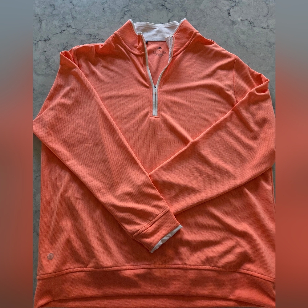 Adidas Women's Bright Orange Zip-Up S
